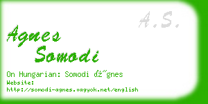 agnes somodi business card